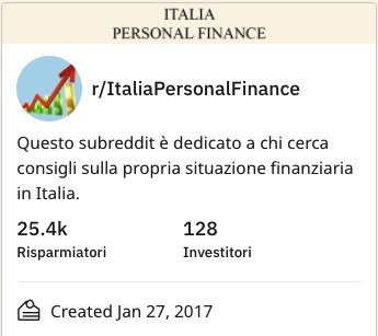 r/ItaliaPersonalFinance personal finance reddit for italy
