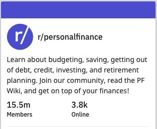 reddit r personalfinance